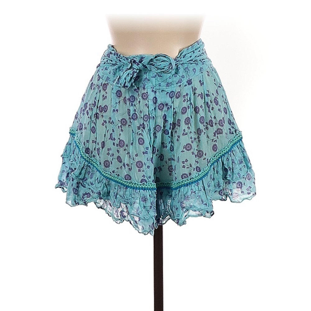 Poupette St Barth Blue Dalia Mini Skirt Size 2
